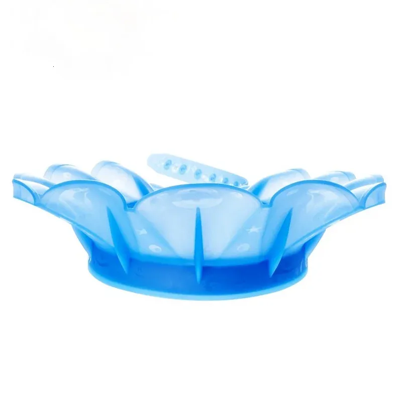 Silikonowa czapka szamponowa dla niemowląt w wieku powyżej 9 miesięcy Baby Shower Cap Air Wodoodporna słodka czapka szamponu 240407