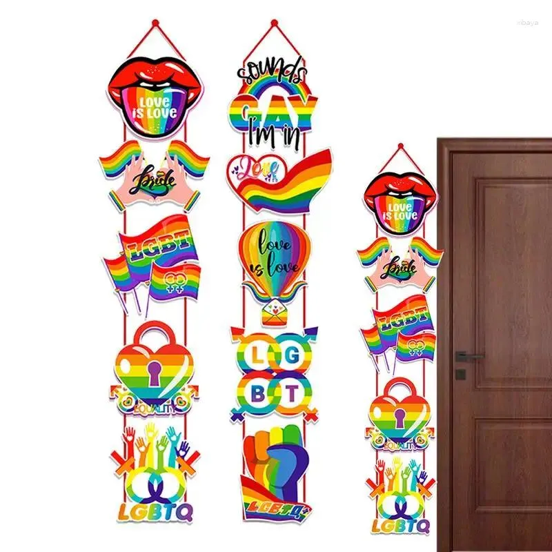 Dekorative Figuren Regenbogen Outdoor Dekor 10pcs Liebe ist Dekorationen festlich für Feierlichkeiten süße Party -Gefälligkeiten vorne