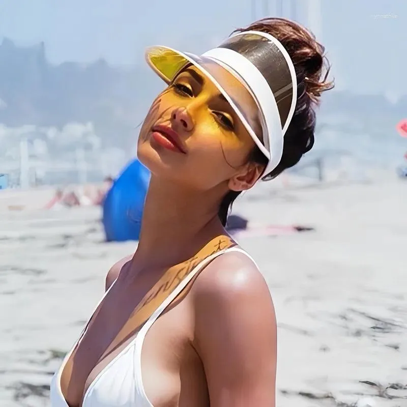 Berets Summer UV مقاوم Sunshade Hat من المألوف أعلى من البلاستيك البلاستيك البلاستيك في الهواء الطلق الترفيه