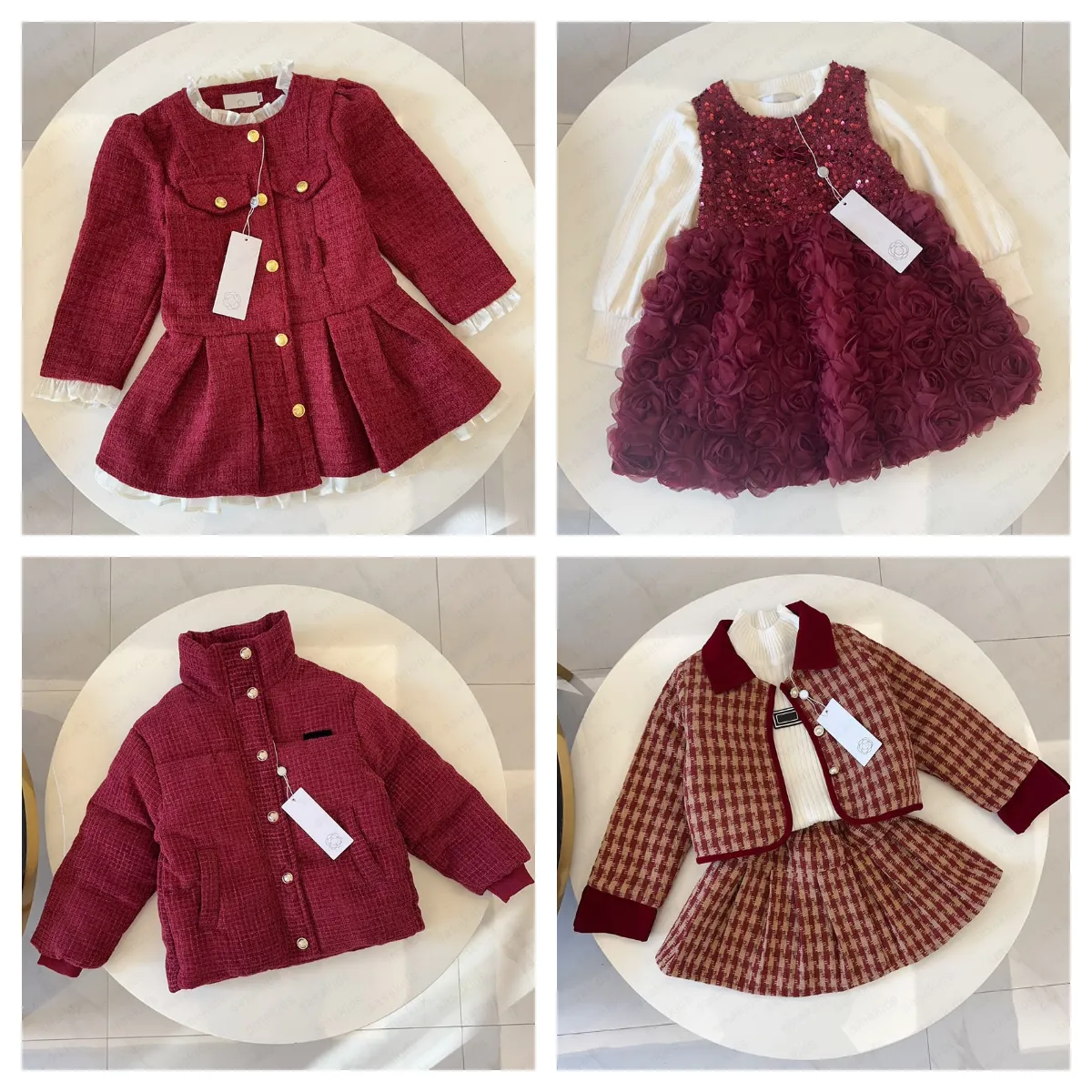 CSD2411217 10 Girls Cotton Pleated Skirt Set  ... 