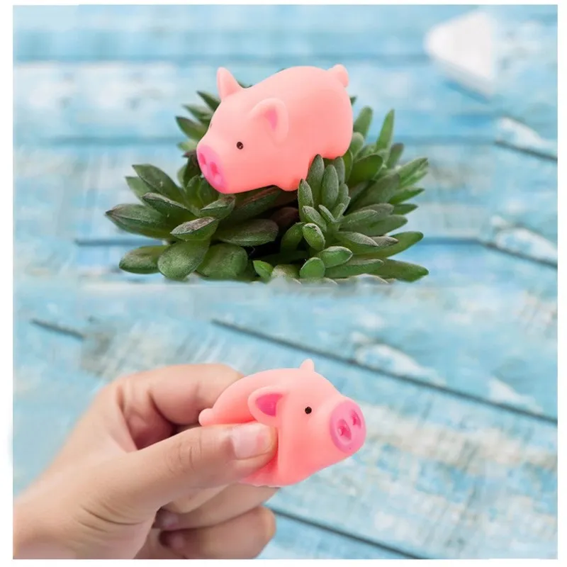 Cute Pink Little Pig, Whole Person, Little Pig Pinching Music Club chiamato Stress Relief Venting Toy, WeChat Merchant, QR Code che scansiona il piccolo regalo