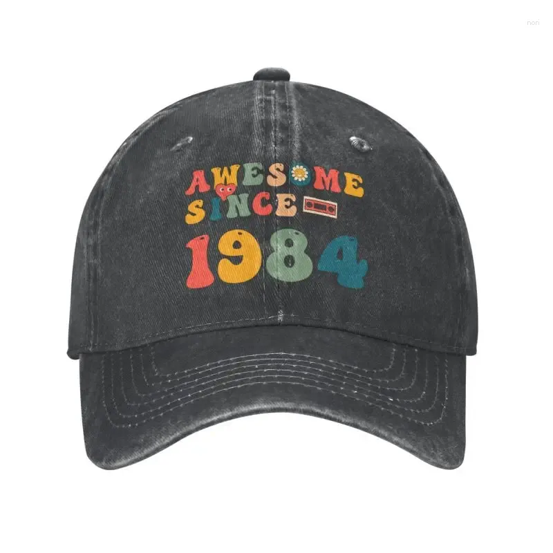 Ball Caps Punk Cotton Awesome Since 1984 Baseball Cap For Men Women Adjustable Dad Hat Outdoor