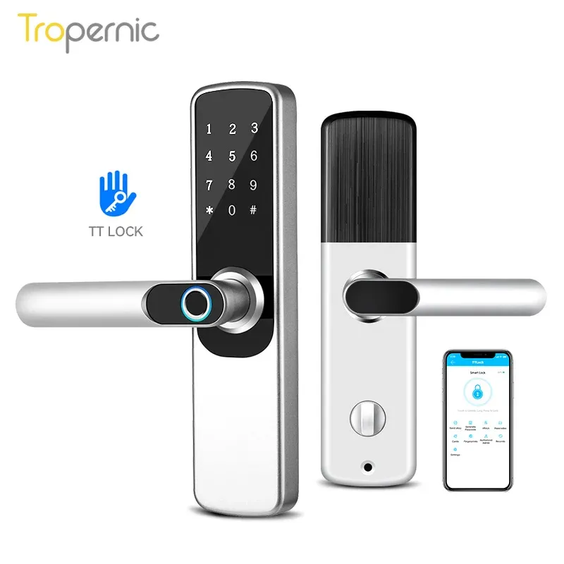 Besturing TTLOCK -app Wifi Smart Fingerprint Door Lock Smart Bluetooth Digitale app Toetsencode Keyless Electronic Door Lock