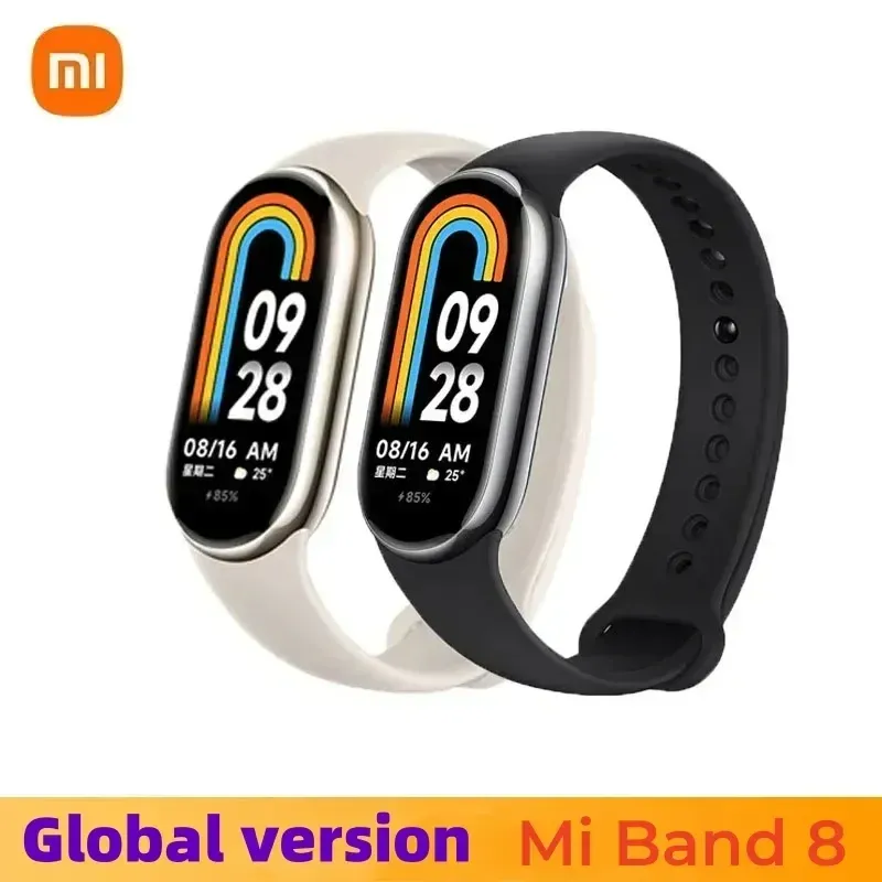 リストバンドグローバルバージョンXiaomi Mi Band 8 BLOOD OXYGEN AMOLED SCREAN FITNESS BRACELET MIBAND8 FITNESS TRAKER HEART REATモニタースマートバンド