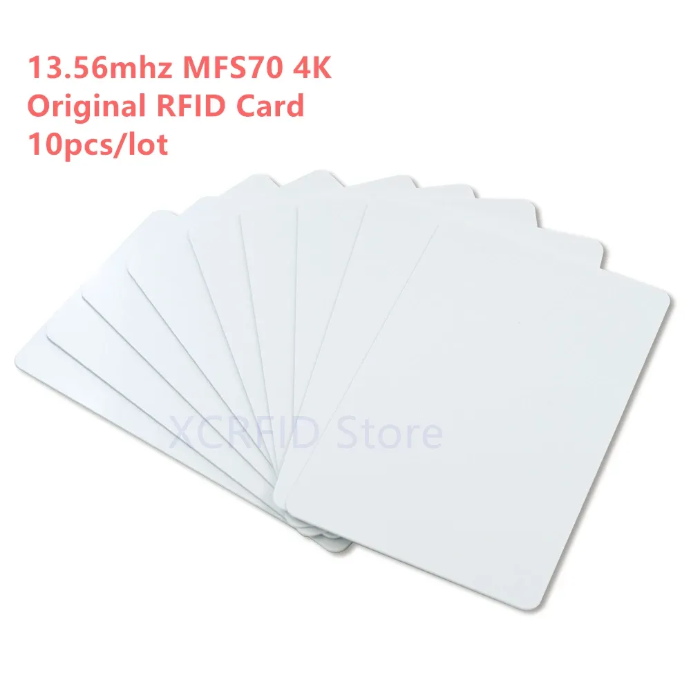 Kontrola NFC 13.56 MHz RFID Classic S70 4K pamięć ISO14443A RF SMART IC CARD CARD DO SYSTEMU KONTROLIU DOMOWEGO 10PC