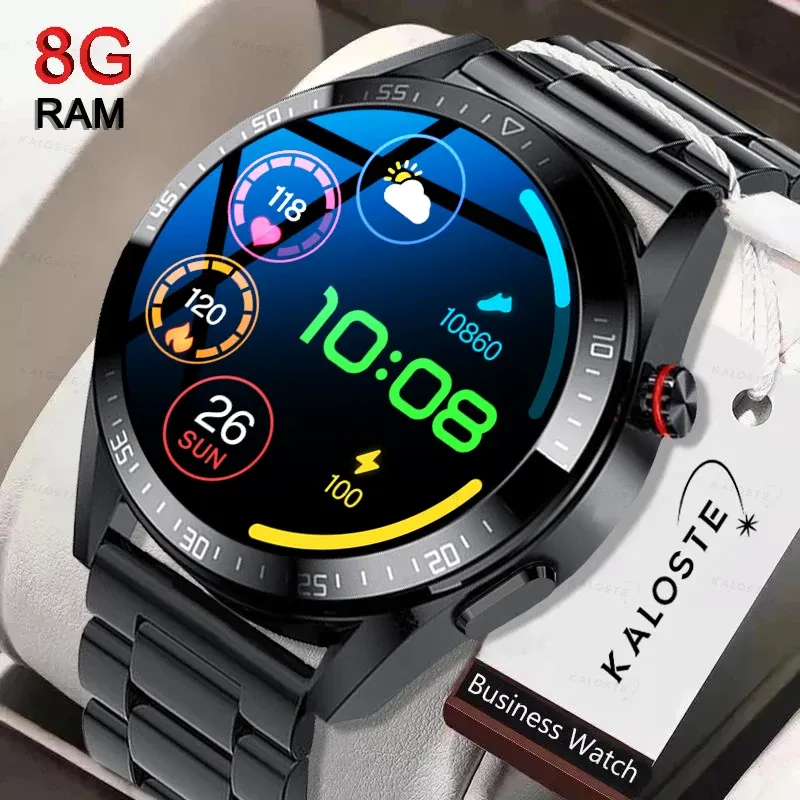 Watches Sacosding Smart Watch 454*454 HD Visa alltid tiden Bluetooth Call Sport Smart Watch Local Music Smartwatch för iOS Android