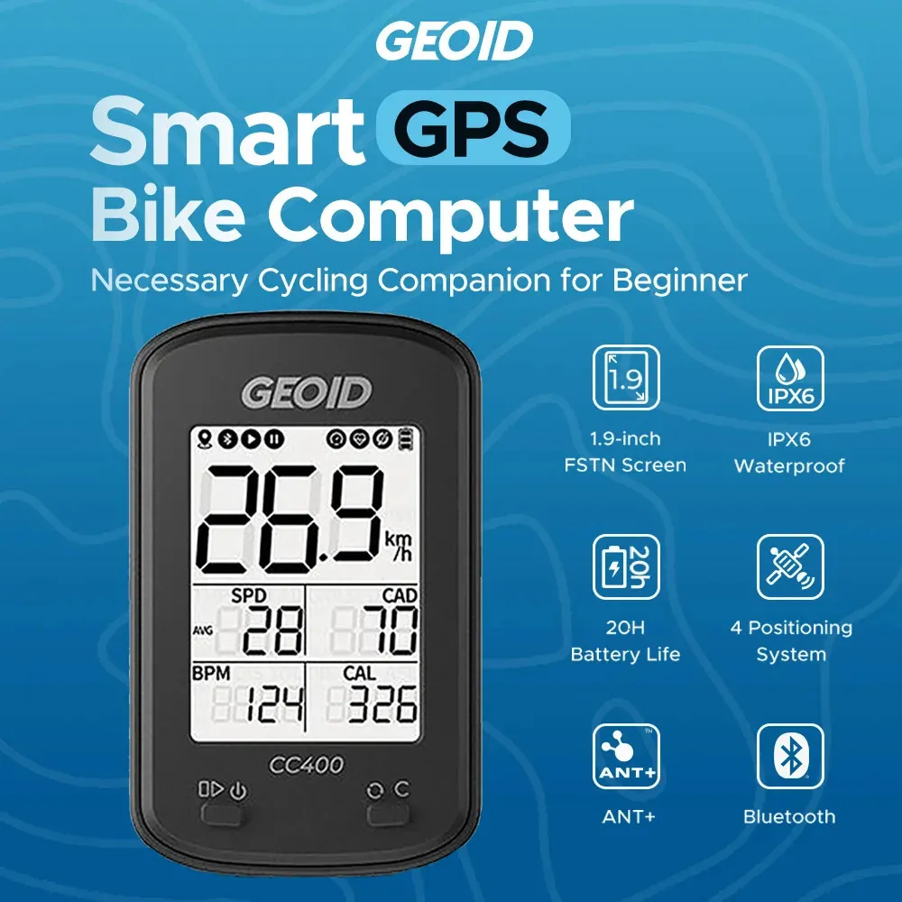 Geoid GPS Rower Computer Cycling Antbluetooth Wireless Rower Speedometr Waterproof Road MTB Podziernik240410