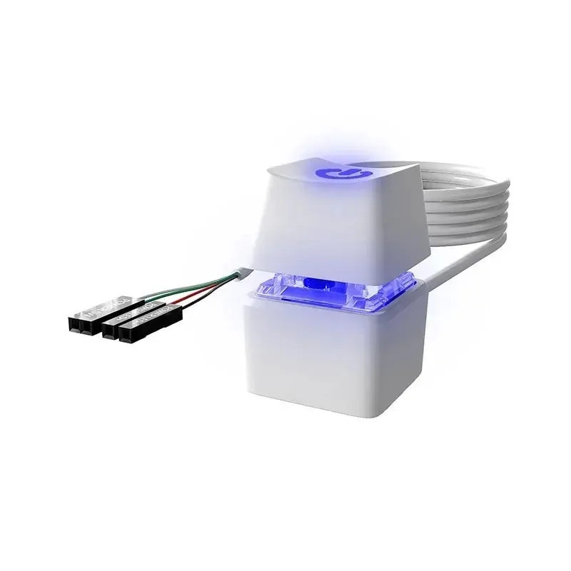 2024 Computer Desktop Switch 1.65m LED Lights PC Motherboard External Start Power On/Off Button Extension Cable for Home/Office for Computer