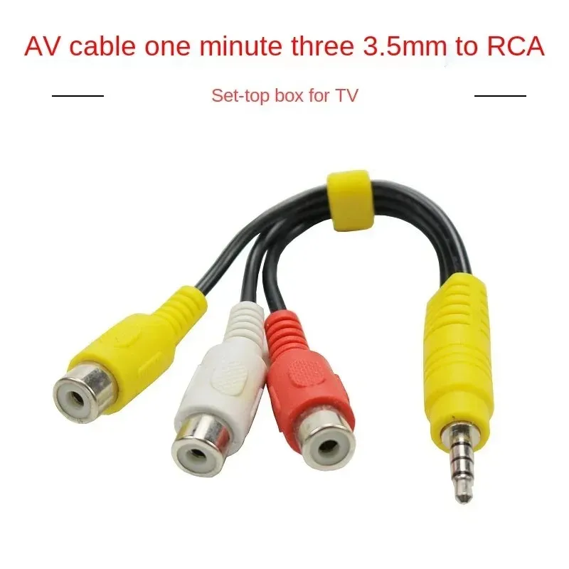 1st 3,5 mm 28 cm ljudkabel jackplugg till 3 RCA -pluggar man till man/hane till 3RCA kvinnlig ljudvideo AV -adapterkabel