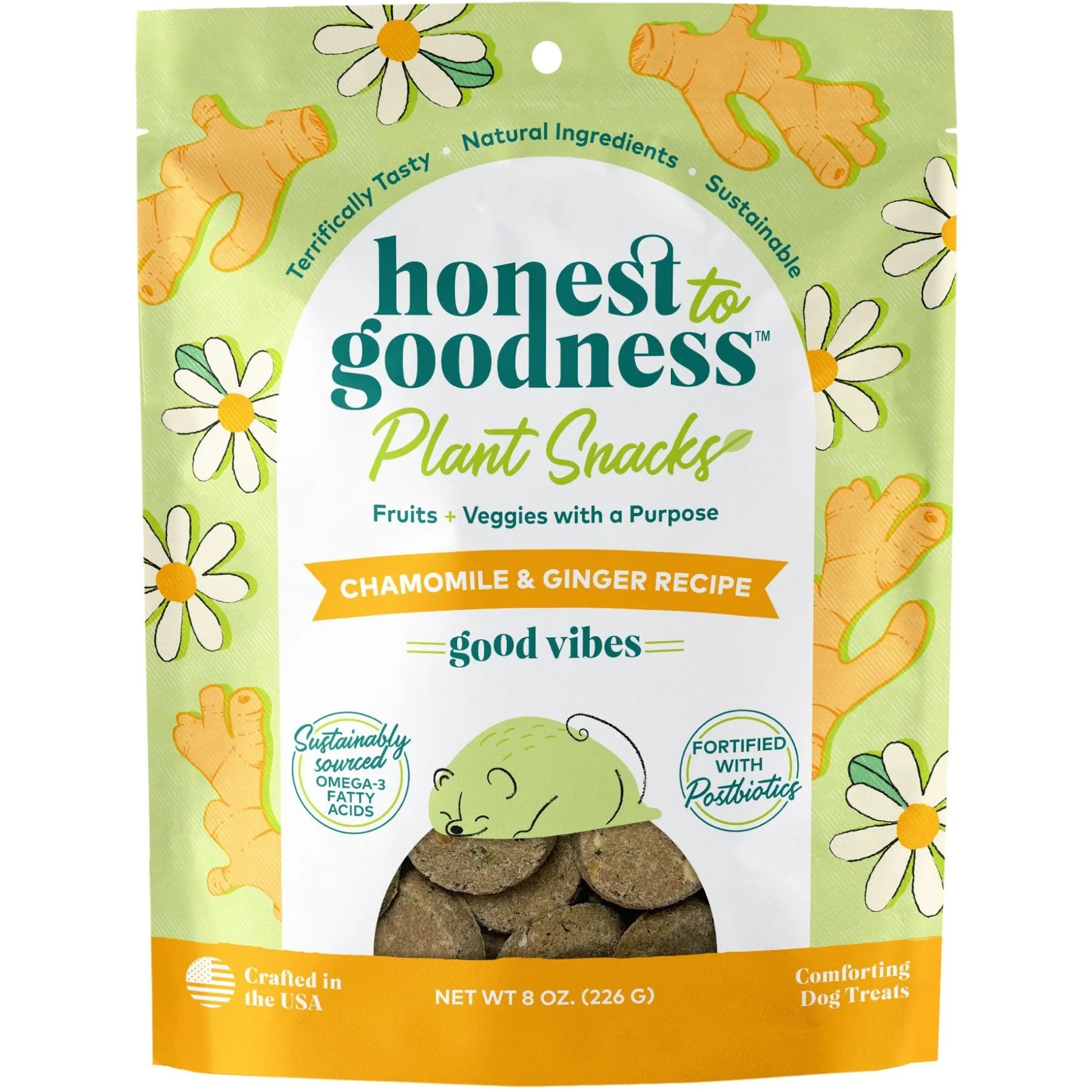 Photo inspiration: Gallery Detail: Honest To Goodness Plant Snacks Good Vibes Chamomile Ginger Dog