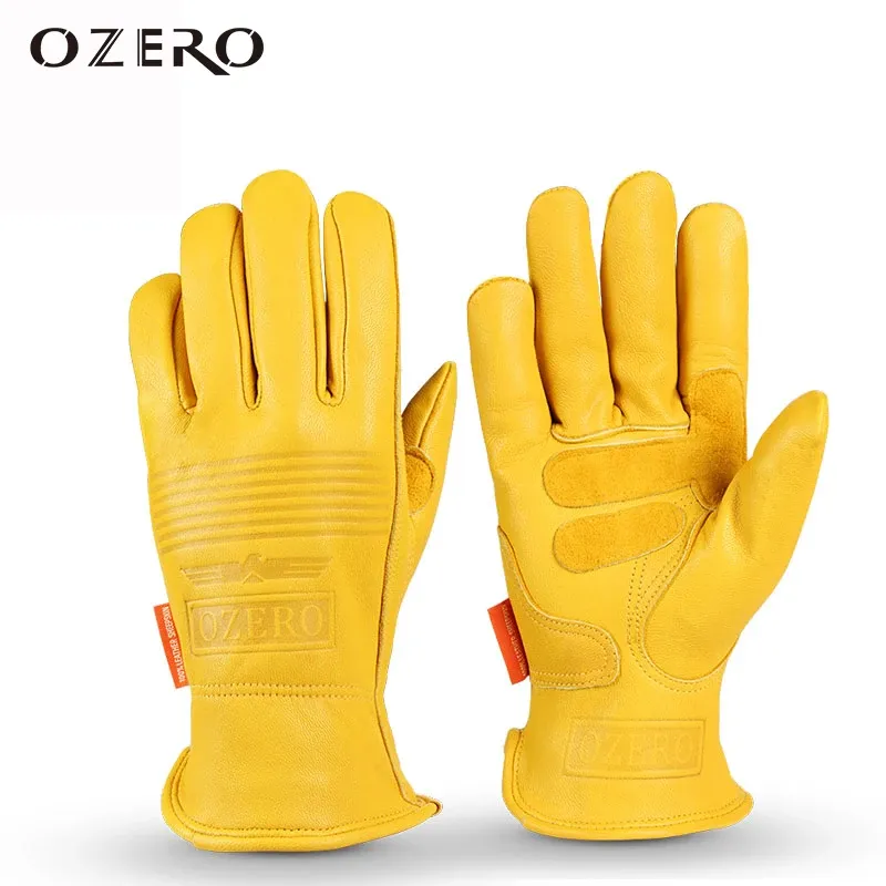 Accessoires Ozero Work Gants travaillant Handype Protection Soudage Jardin Antistatic Fishing Safety Mouton Glants de travail en cuir pour hommes 5011