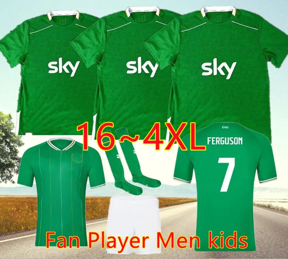 2024 Irland Home Green Soccer Trikots Cup Kinder Kit Doherty Duffy 23 24 25 Nationalmannschaft Tops T -Shirt Egan Brady Keane Hendrick McClean Torhüter Männer Kinder Fußballhemd