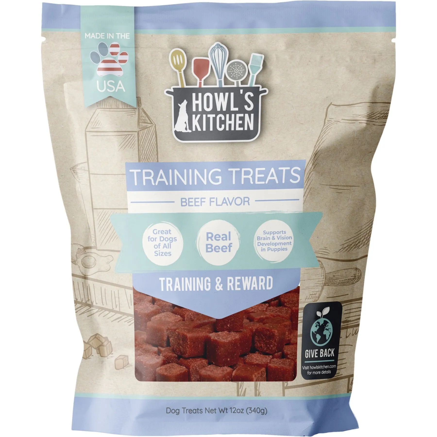 Train Me Dog Treats: Beef Flavored, Bite Sized Rewards For