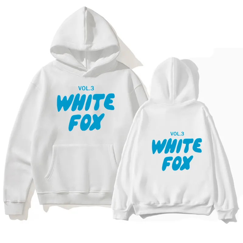 Foxs White Foxs Designer de luxo Sorto de moletom FOXX Capuz para a jaqueta estilista com capuz de mangas compridas capuz casual capuz casual