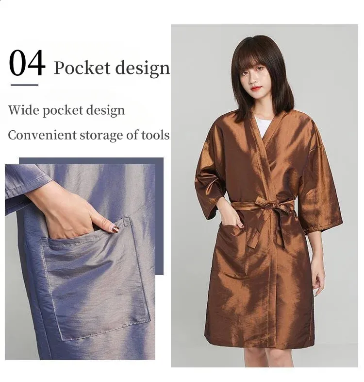 Waterproof & Breathable Hair Cutting Apron - Barber Salon Long Robe for ...