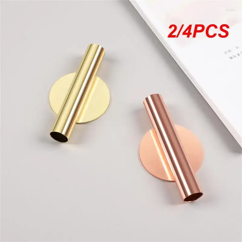 Vases 2 / 4pcs Creative Rose Golden en acier inoxydable Vase Vase Mur Mur Flowerpot Home Wedding Decoration For Livingroom Mirror