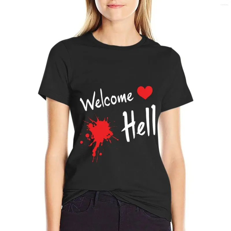 Women's Polos Touhou Project - Welcome Hell T-Shirt T Shirts For Womens Cute T-shirts Women