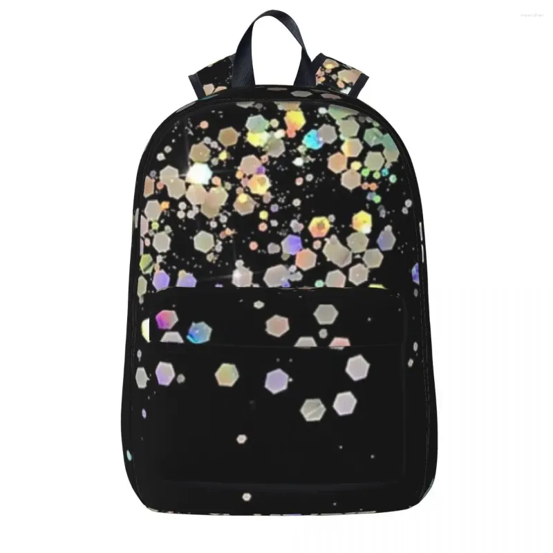 Sac à dos noir et holographique scintillement sac à dos garçons bookbag dobag étudiants sacs scolaires dessin animé enfants