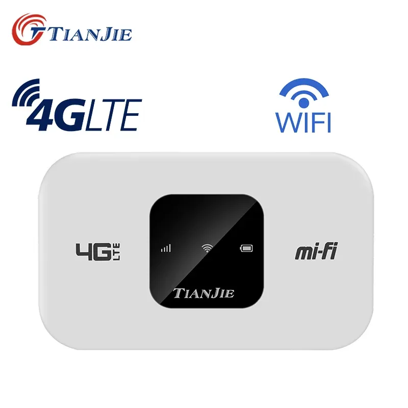 Routrar tianjie ny ankomst hög hastighet 4g wifi router modem pocket hotspot portable wifi travell partner olåst 150 mbps simkort slot