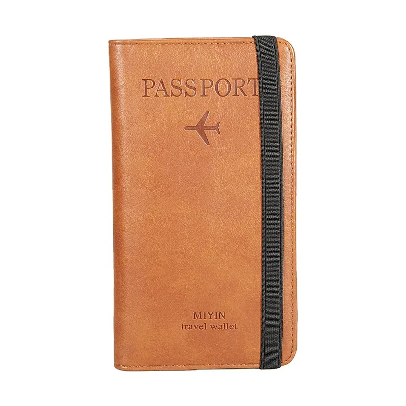 Posiadacze RFID Vintage Business Passport Passport posiadacz wielofunkcyjny Karta Bank Karta Kobiety mężczyzn Portfel skórzany Akcesoria podróży Nazwa