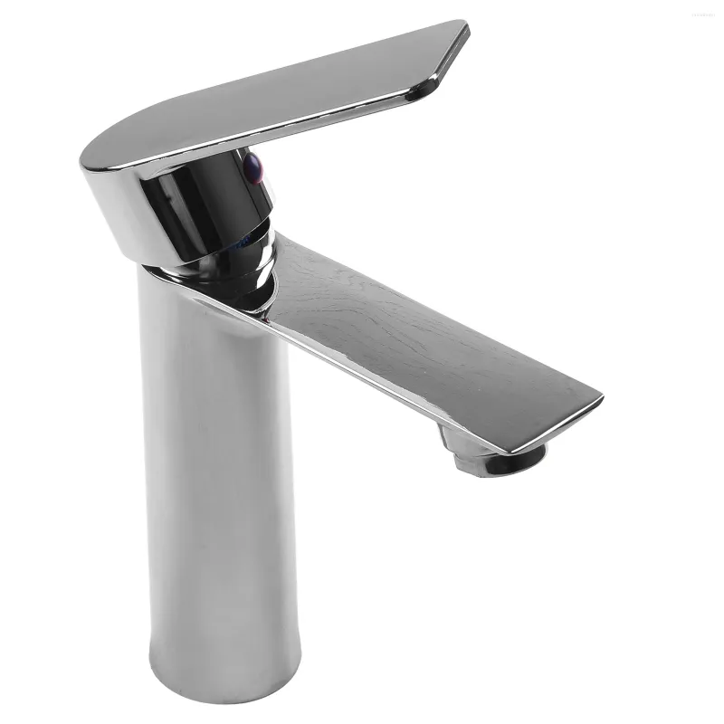 Bathroom Sink Faucets Durable Faucet Modern Silver Single Handle Vanity Waterfall Brass Alloy Cold And Water Deck Mounted