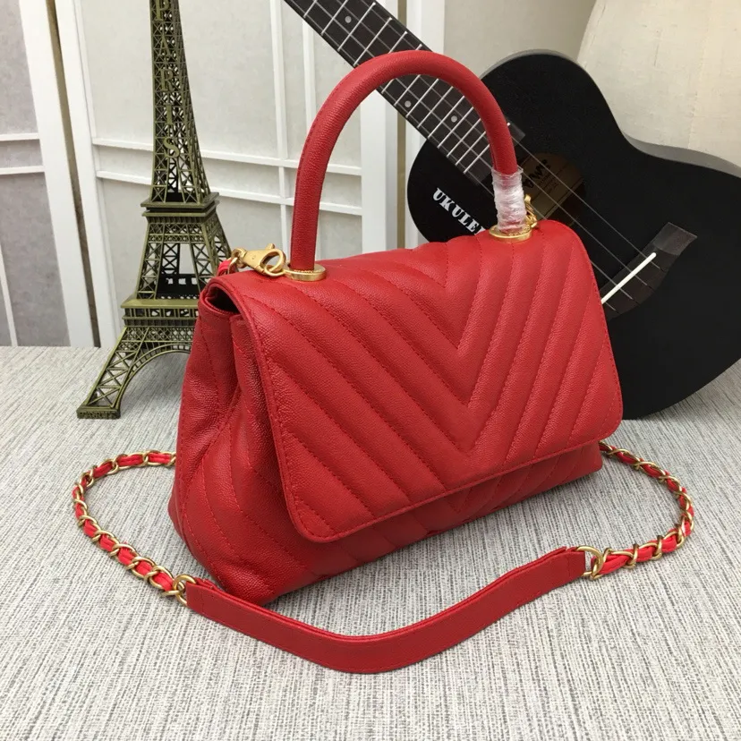 Beroemde merk Tote Bag Boy Designer Bag Real Leather Caviar Gold Chains Messenger Bag Hobo Bag Crossbody Flap Dames Turnot Tas Tas Wallet X10 Red