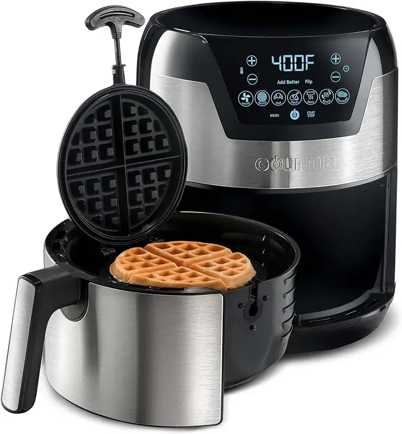 Fryers Gourmia GAFW598 2 15 Quart Digital Air Fritöz + Waffle Maker