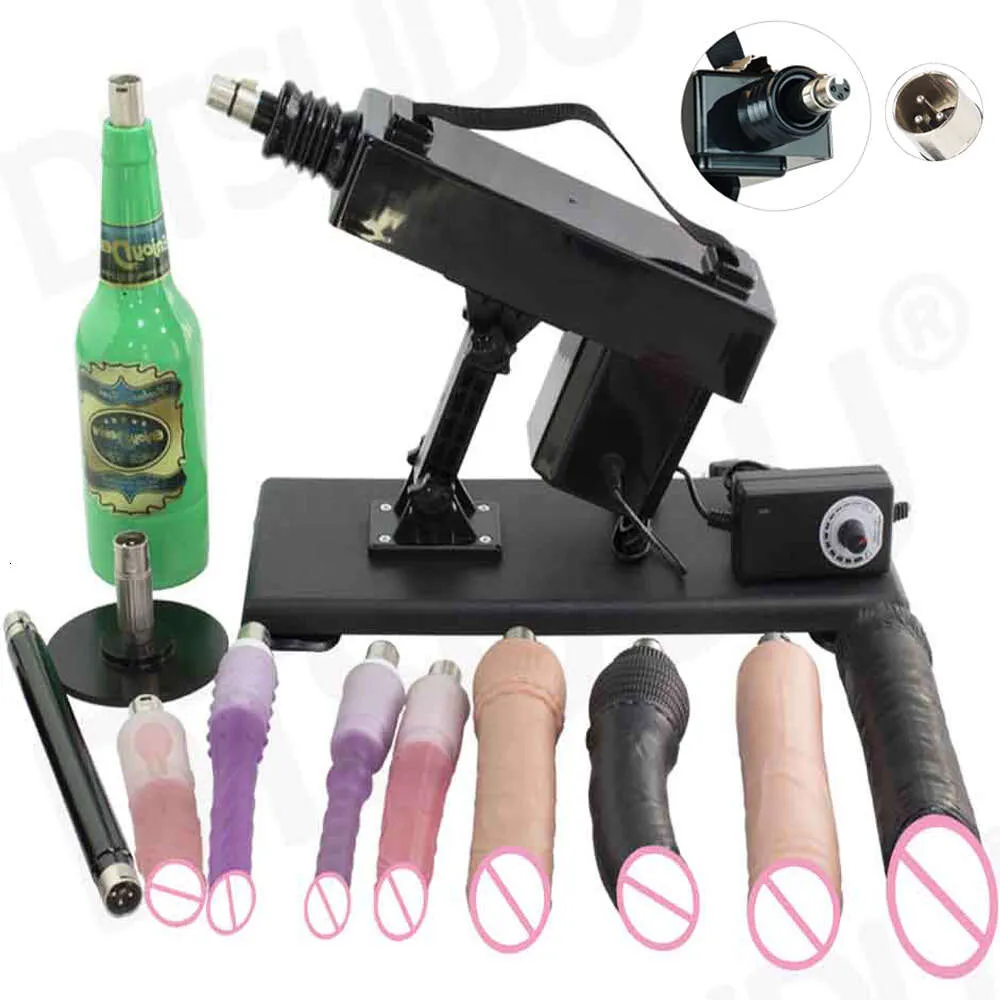 DTSUDU 3XLR Seksowna maszyna z przywiązaniem do dildo dla kobiet i mężczyzny automatyczne Masturbacja Produkty zabawki teleskopowe