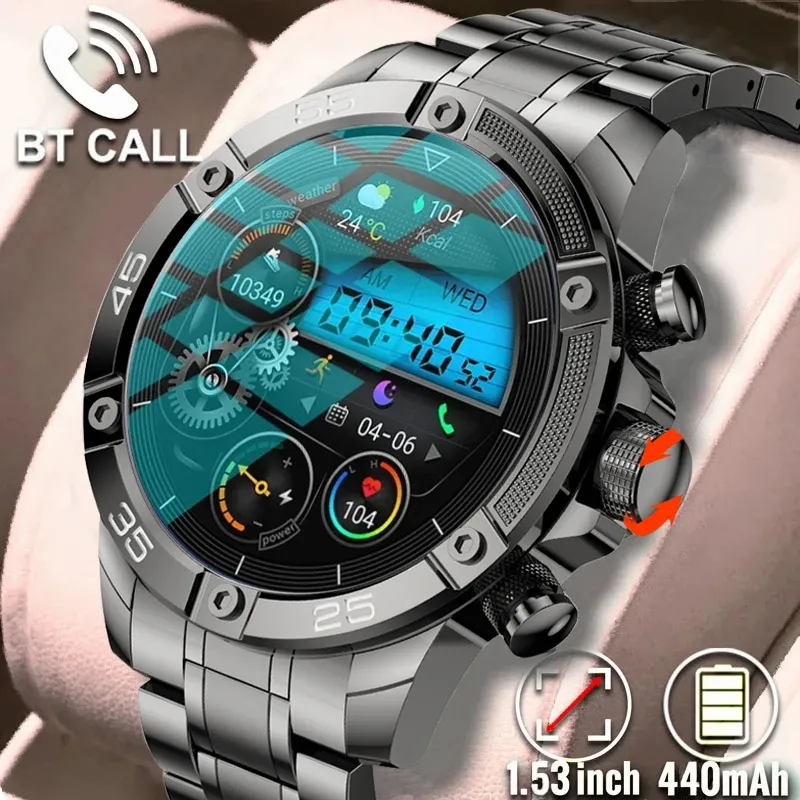 Montres pour Xiaomi Android iOS Smart Watch Men Moniteur sain Moniteur AI VOIX BLUETOOTH CALLESTES!