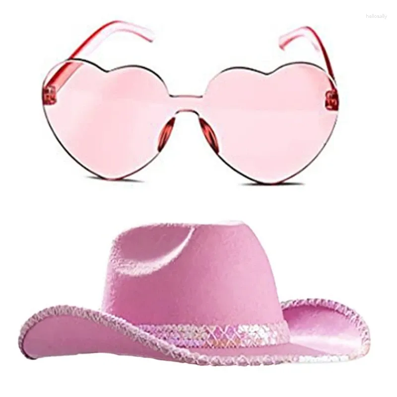 Berets cowboy hoed vrouwen feestaccessoires cowgirl voor volwassenen Wild West Costume Carnival Theme Drop