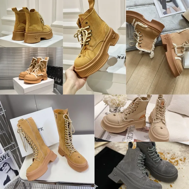 Designer Boots Popularne modne kobiety krótkie botki kostkowe luksusowe podeszwy impreza grubość rozmiar 35-40 piesze pustyni smfk gai