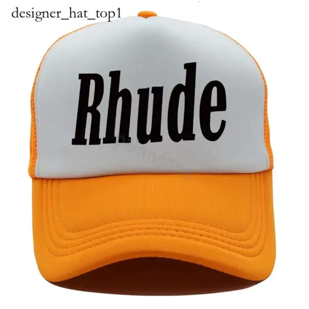 Rhude Hat Fashion Designer ricamato Rhude Baseball Cap Grid Ventilato Uomini di alta qualità Donne Trend Street Style Rhude Hat Hat Outdoor Trucker Cappelli 3998