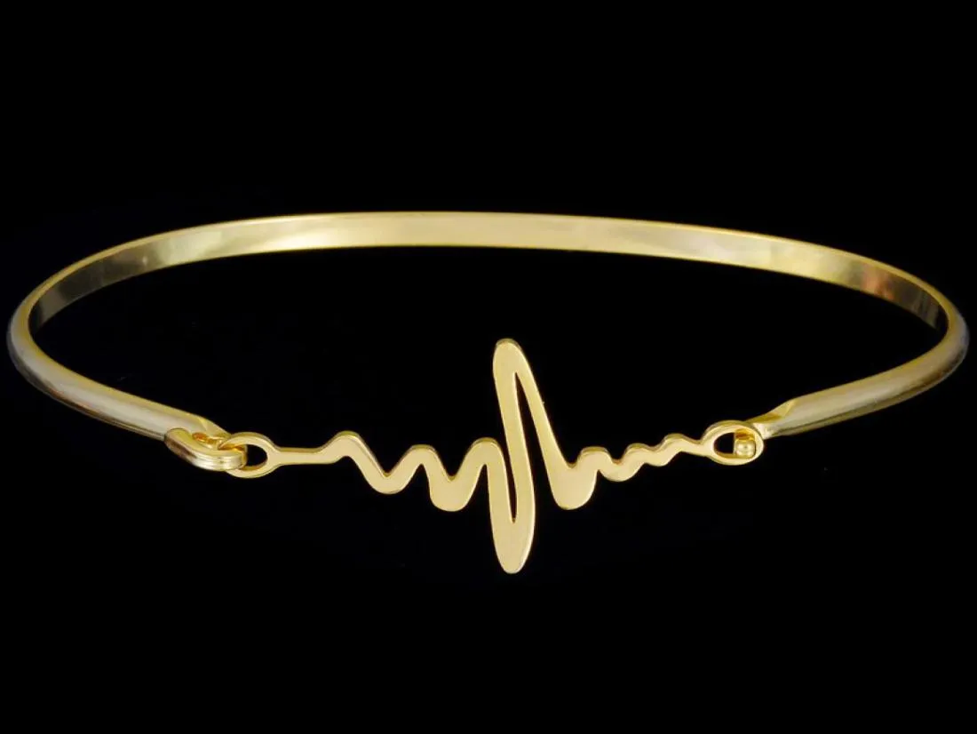 BC Mães pessoais personalizadas Bracelets Color Gold 316L Pulseira de batimento cardíaco de aço inoxidável para mulheres joias de presente8960944