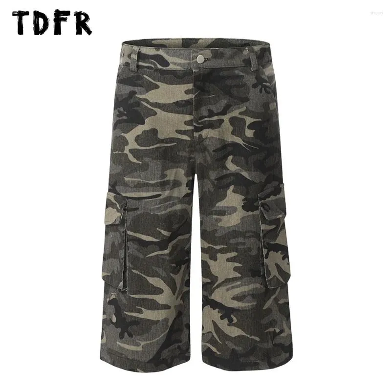 Short masculin camouflage cargo mens de safari estival style safari droit des pantalons lâches hommes