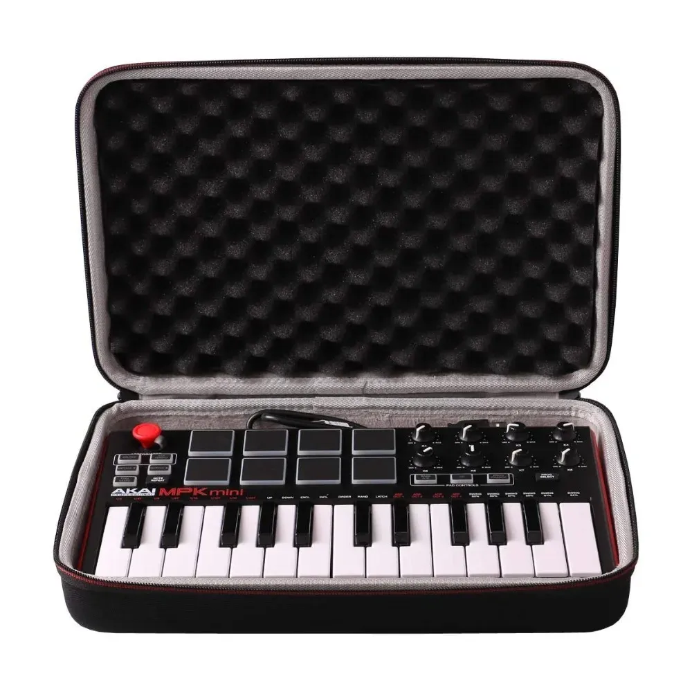 Sacs Ltgem Travel Transport Case pour Akai Professional MPK Mini II MPK MINI PLAY |Contrôleur de clavier à tambour MIDI 25KEY USB