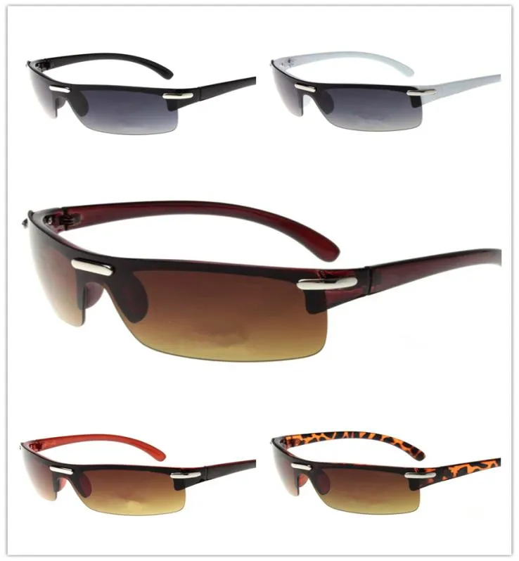 Gafas de sol de moda de Half Frame de marca para hombres y mujeres ciclistas o pescando lentes solares con estuche y caja por caída 5190774