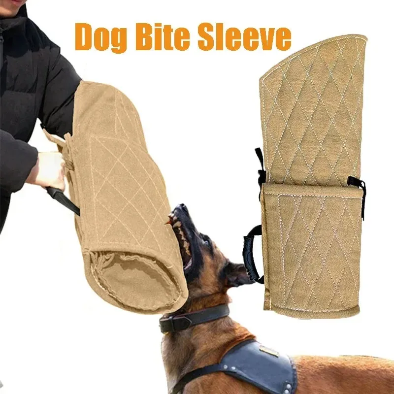 Pratico gioco interattivo stabile Durevole addestramento della iuta giovane Protezione braccio protezione da pet manica per cani per cane con manico addensato