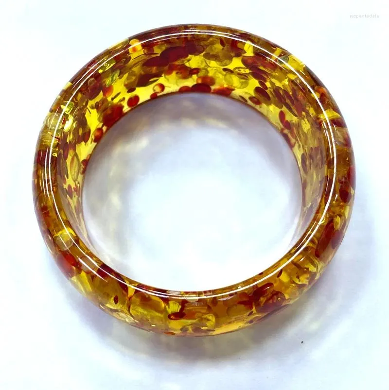 Bangle Certified %100 Natural Mexico Sky Yellowred Amber Armband 59-60mm