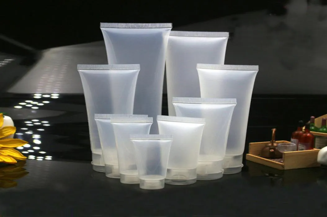 Plastik leerer Fahrt Cosmestic Weichrohre Frosted Flasche Lotion Shampoo Squeeze -Behälter mit Schraubenflip -Kappe 5ml100 ml 0082Pack1544708