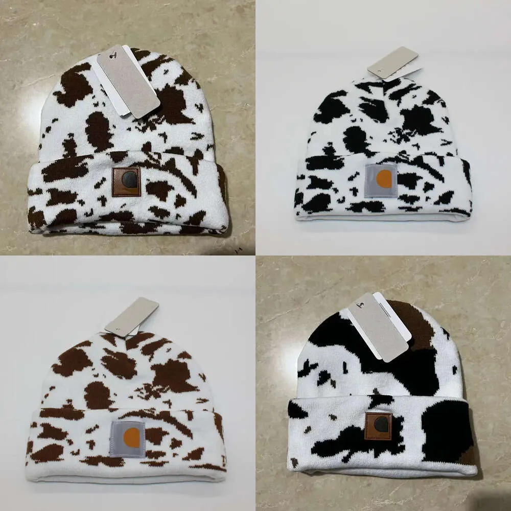 Camouflage hivernal tricoté pour hommes et femmes Vintage Bolen Catte-Bas de ski chaude Hip Hop Caps imprimé motif