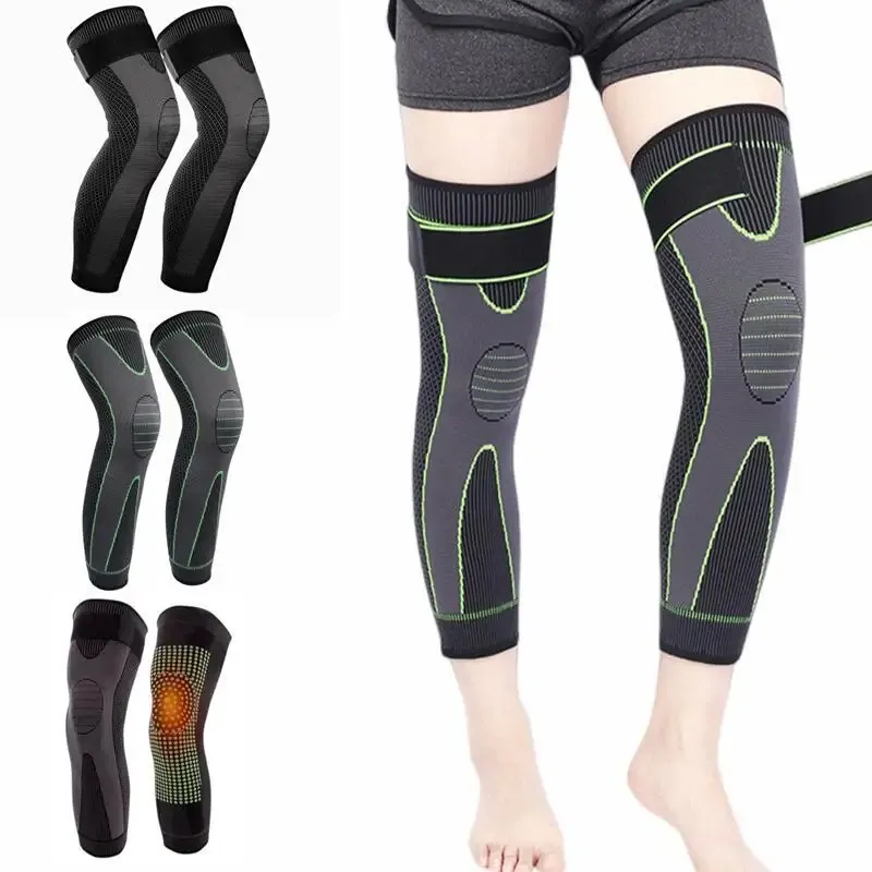 Warmers 2pcs Full Leg Sleeves Compression Long Knee Sleeve Protector for Arthritis Varicose Veins Swelling Basketball Cycling Football