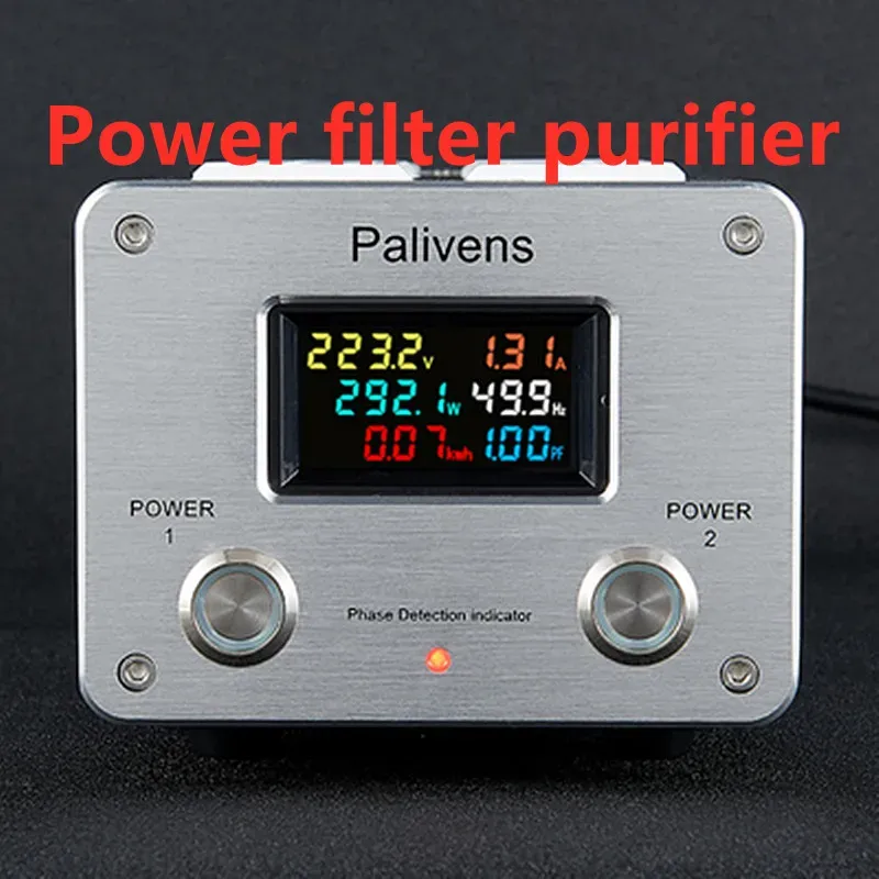 Amplificador 3000W 15A Audio CA Power Filter Socket Power LED Display Digital Filtro de ruído de áudio Proteção de raio Palivens P20