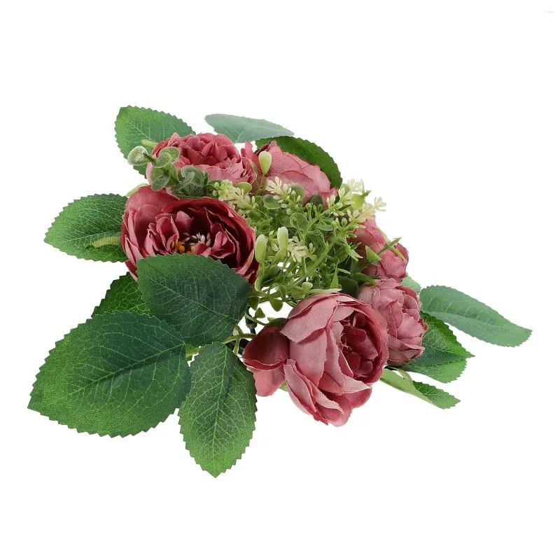 Fiori decorativi anello di peonia artificiale fiore ghirlanda da tè leggero tavolo da matrimonio