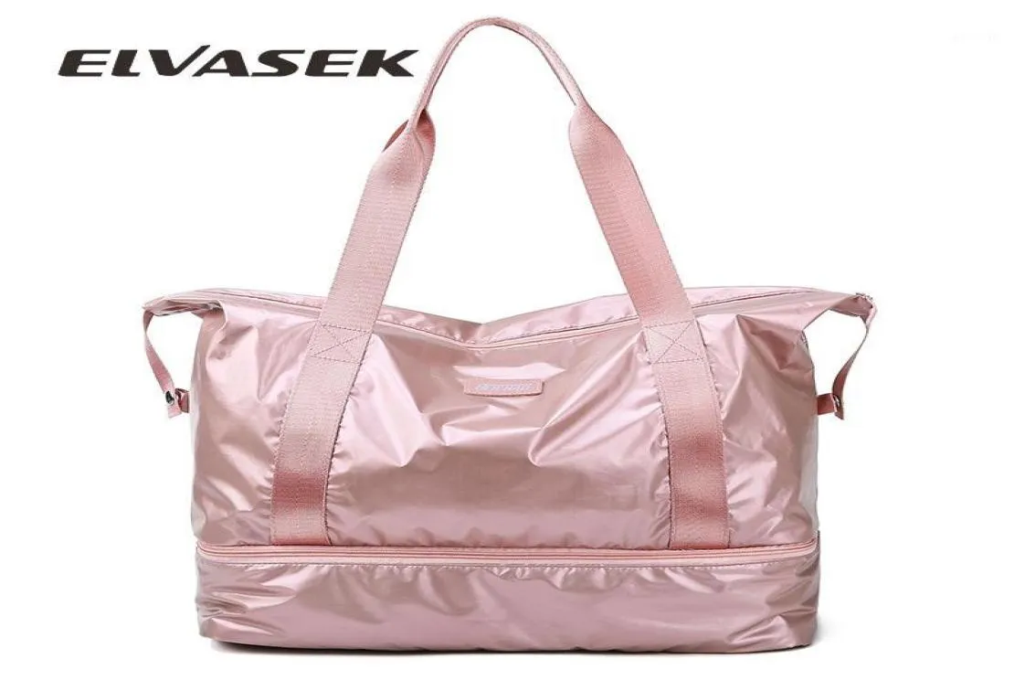 ELVASEK Travel Duffle Bags Dry Wet Separation Yoga Bag Multifunction Handbags Big Capacity Shoulder Overnight Bag14709447