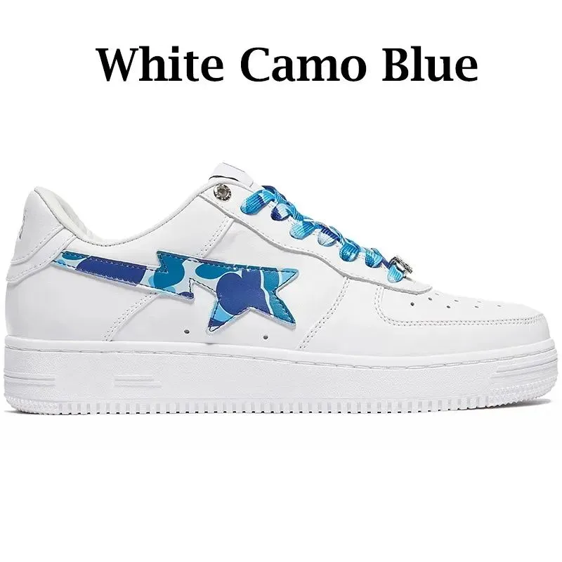 Bapestar Chaussures Sk8 Sneakers Designer For Stases Femmes Low Top Black Blanc Blue Blue Camo Camo Green Pastel Rose Nostalgique Gris Gris Fashion Trainers 67