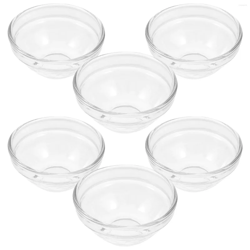 Set di stoviglie da 6 pezzi ciotola vetro piccole ciotole per preparazione del deserto per gelatina tazze trasparenti impilabili impilabili