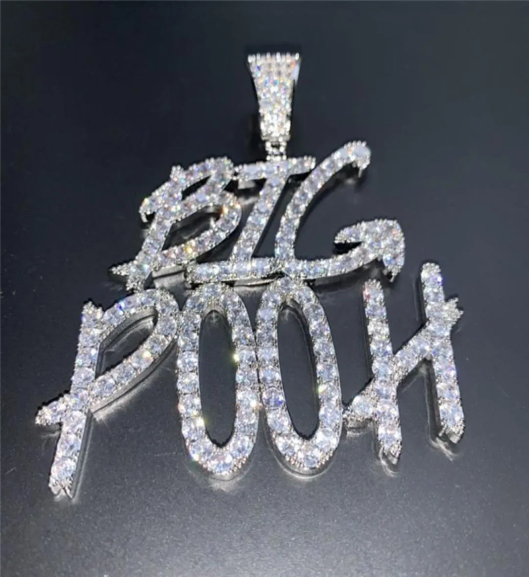 Gold Silver Colors Cz Diamond Iced Out Letter Custom Name Halsband för kvinnor Män med 24 -tums repkedja7573420