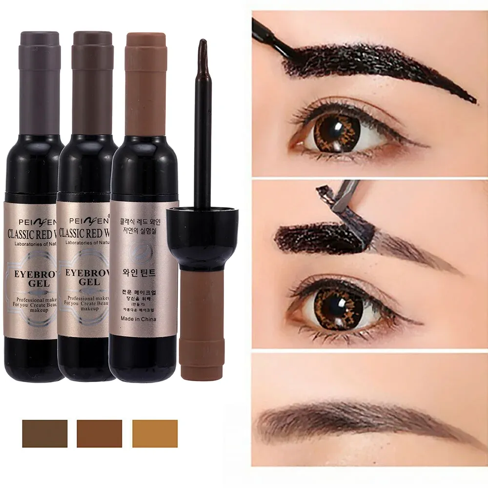 Enhancers 1 Pcs Eyebrow Gel Black Coffee Gray Peel Off Eye Brow Tattoo Shadow Eyebrow Gel Cosmetics Makeup for Women High Pigment Makeup