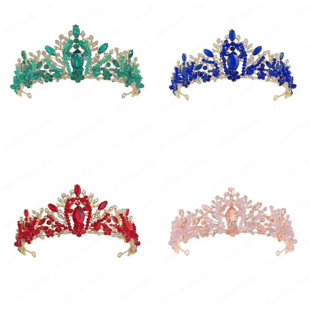 Colori 5 corona in lega fatta a mano Rinestone tiara sposa da matrimonio a fascia per la fascia da donna Accessori per capelli per capelli