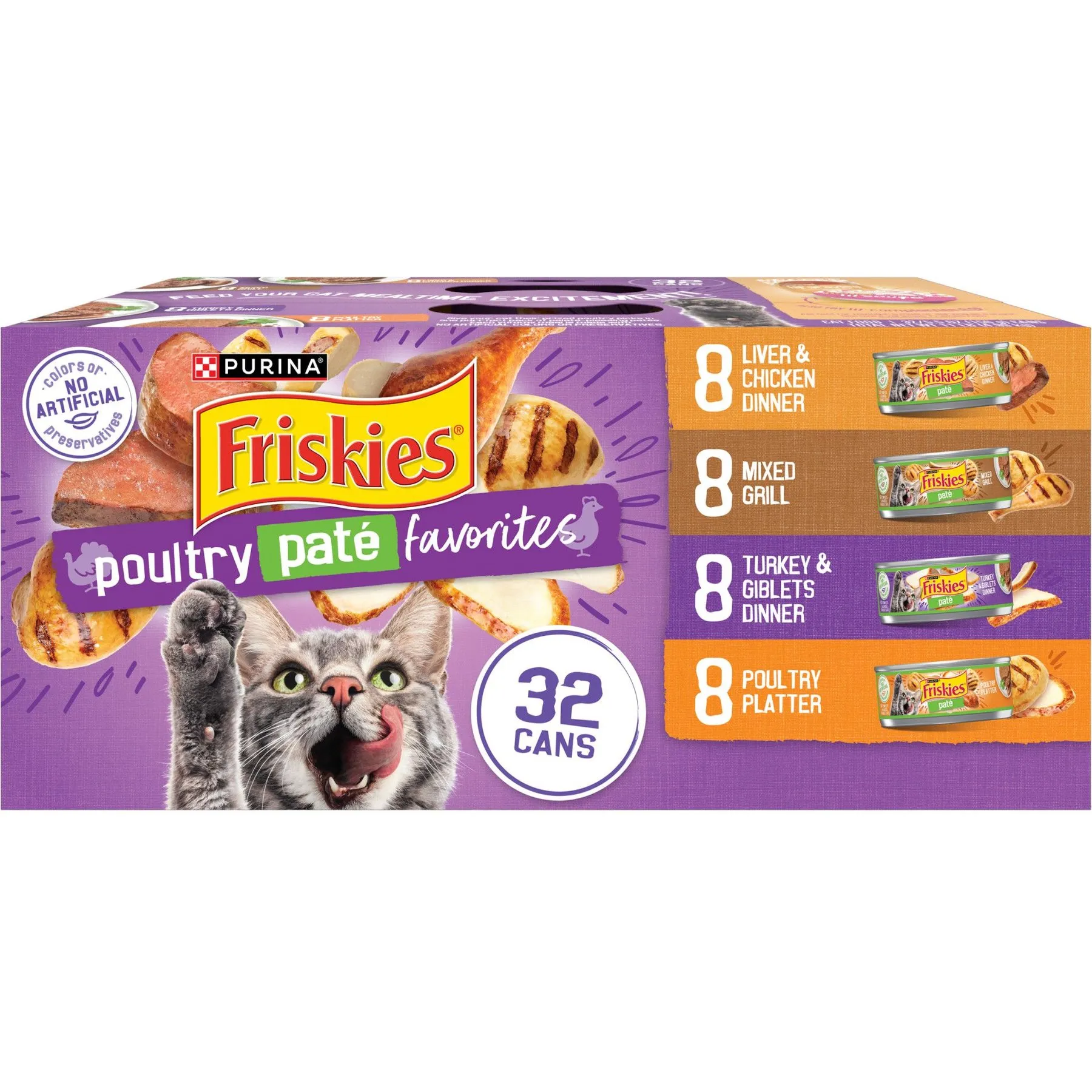 Poultry Pate Variety Pack Wet Cat Food, 32 x Cans Shop